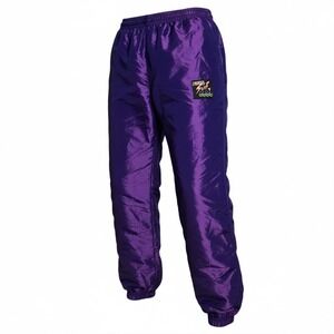 Surf Style Y2K Purple Nylon Windbreaker Pants Joggers Elastic Waist Retro 90s
